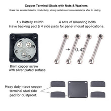 Load image into Gallery viewer, 12- 48V marine boat car bus main heavy duty dual battery isolator disconnect switch
