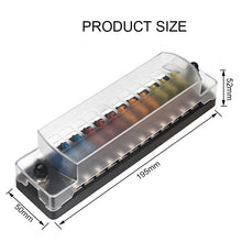 Load image into Gallery viewer, 12-Way Hyflex Protection Circuit Blade Fuses Car Fuse Box Holder Block