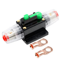Load image into Gallery viewer, 12V-36V DC 20A 30A 40A 50A 60A Car Truck Audio modification Stereo Amplifier Circuit Breaker Automatic Reset Fuse Holder Switch