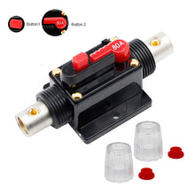 Load image into Gallery viewer, 12V 24V 80A Fuse Holder Car Audio Inline Circuit Breakers