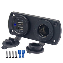 Load image into Gallery viewer, 12V Car Cigarette Lighter Dual USB Car Charger Adapter Charger Digital Display Voltmeter For Car Boat RVs