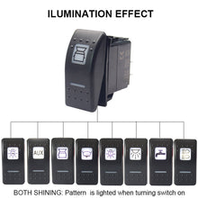 Load image into Gallery viewer, 12V Rocker swtich CAR DC Switch 20A On Off DPDT 3 PIN LED Light Bar Illuminated Laser carving pattern switch