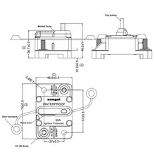 Load image into Gallery viewer, KUOYUH 200A 16F Series WATERPROOF Ignition Protected Circuit Breaker 48/32/24VDC