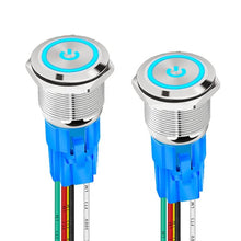 Load image into Gallery viewer, 22mmwaterproof automotive LED metal push button switch