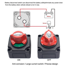Load image into Gallery viewer, 300A 360 degree rotary Caravan Yacht Operation ON-OFF Light Disconnect Marine Battery Cut Off Isolator Switch