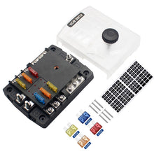 Load image into Gallery viewer, 32V 6 Way Auto Car Boat Marine Blade Fuse Box Holder With LED Indicator Light