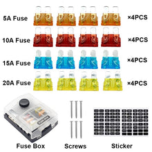 Load image into Gallery viewer, 32V 6 Way Auto Car Boat Marine Blade Fuse Box Holder With LED Indicator Light