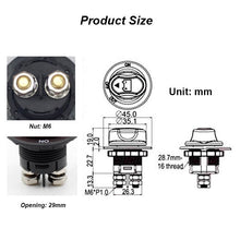 Load image into Gallery viewer, 32V Disconnecter Power Isolator 100A Cut Off Rally Switch Kit For Car Motorcycle Battery Switch