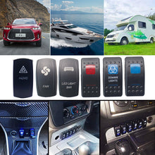 Load image into Gallery viewer, 4Pin SPST ON Off Dashboard Rocker Switch,10 A 24V 20A 12V front and back