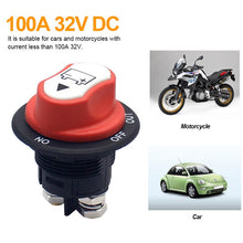 Load image into Gallery viewer, 50V 100A Battery Switch Waterproof Master Isolator Dual Battery Disconnect Switch for Boat