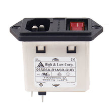 Load image into Gallery viewer, 6A Power inlet module C14 EMI filter screw mounted 2 fuses noise filter for industrial application