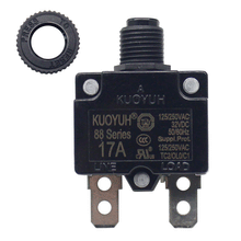 Load image into Gallery viewer, KUOYUH 17 Amp 88 Series Quick Connect Terminals Push-To-Reset Thermal Circuit Breaker