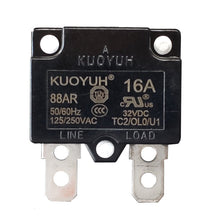Load image into Gallery viewer, KUOYUH 16 Amp 88AR Series Quick Connect Terminals Automatic-Reset Thermal Circuit Breaker