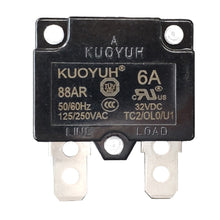 Load image into Gallery viewer, KUOYUH 6 Amp 88AR Series Quick Connect Terminals Automatic-Reset Thermal Circuit Breaker