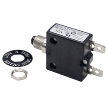 Load image into Gallery viewer, KUOYUH 12 Amp 98 Series Quick Connect Terminals Push-To-Reset Thermal Circuit Breaker