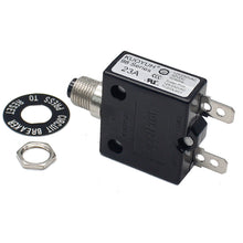 Load image into Gallery viewer, KUOYUH 23 Amp 98 Series Quick Connect Terminals Push-To-Reset Thermal Circuit Breaker
