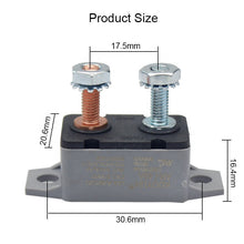 Load image into Gallery viewer, KUOYUH 50 Amp 12 - 24 VDC AR Automatic-Reset Circuit Breaker