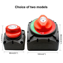 Load image into Gallery viewer, Boat Battery Switch 12-48V 600V Cut Off Kill Switch For RV Marine Boat Vehicle Battery Disconnect Switches