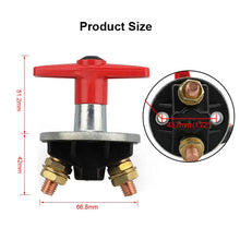 Load image into Gallery viewer, Brass Terminal 300A 12-60 (V) DC Stop Motorcycle Car Boart Battery Disconnect Cut Off Kill Switch
