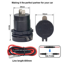 Load image into Gallery viewer, Digital Voltmeter Multi Ammeter With Voltage and Current Display DC 12V 24V QC3.0 USB Charger