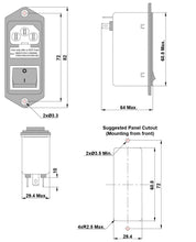Load image into Gallery viewer, EMI filter power filter 125/250V 10A power filter with fuse for medical equipmentIMG1
