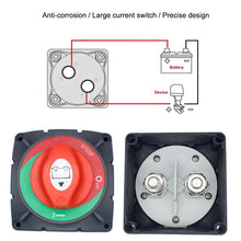Load image into Gallery viewer, Marine 600A Heavy-duty battery switch Truck yacht 1-2-both-off 4 Position Automotive Cut off switch
