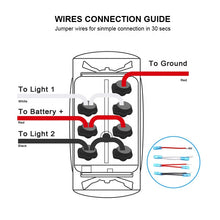 Load image into Gallery viewer, ON/Off/ON Blue LED Light 12V 24V 10A 7 Pin for Automotive Cars Vehicles Marine Boats Trucks Waterproof Toggle Rocker Switch
