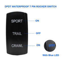 Load image into Gallery viewer, ON/Off/ON Blue LED Light 12V 24V 20A 7 Pin for Automotive Cars Vehicles Marine Boats Trucks Waterproof Toggle Rocker Switch