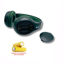 Load image into Gallery viewer, Portable Personal FM Radio Headphones Pull-Out Antenna for Great Reception, Walking, Jogging, Relaxing, School, Talk Radio - Powered by 2AA Batteries (Not Included) (Black & Army Green)