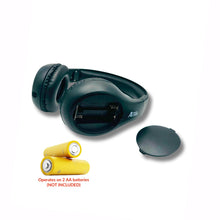 Load image into Gallery viewer, FM Radio Headphones Pull-Out Antenna for Great Reception, Walking, Jogging, Relaxing, School, Talk Radio - Powered by 2AA Batteries (Not Included) (Black)