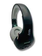 Load image into Gallery viewer, FM Radio Headphones Pull-Out Antenna for Great Reception, Walking, Jogging, Relaxing, School, Talk Radio - Powered by 2AA Batteries (Not Included) (Black & Gray)