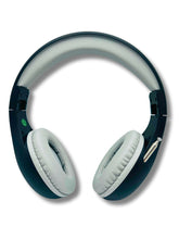 Load image into Gallery viewer, FM Radio Headphones Pull-Out Antenna for Great Reception, Walking, Jogging, Relaxing, School, Talk Radio - Powered by 2AA Batteries (Not Included) (Black & Gray)