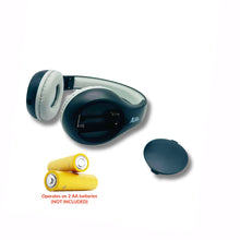 Load image into Gallery viewer, FM Radio Headphones Pull-Out Antenna for Great Reception, Walking, Jogging, Relaxing, School, Talk Radio - Powered by 2AA Batteries (Not Included) (Black & Gray)