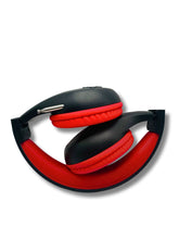 Load image into Gallery viewer, FM Radio Headphones Pull-Out Antenna for Great Reception, Walking, Jogging, Relaxing, School, Talk Radio - Powered by 2AA Batteries (Not Included) (Black & Red)