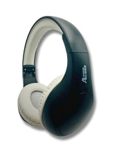 Load image into Gallery viewer, Portable Personal FM Radio Headphones Pull-Out Antenna for Great Reception, Walking, Jogging, Relaxing, School, Talk Radio - Powered by 2AA Batteries (Not Included) (Black & White)