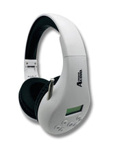 Load image into Gallery viewer, Portable Personal FM Radio Headphones Pull-Out Antenna for Great Reception, Walking, Jogging, Relaxing, School, Talk Radio - Powered by 2AA Batteries (Not Included) (White & Black)