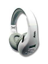 Load image into Gallery viewer, Portable Personal FM Radio Headphones Pull-Out Antenna for Great Reception, Walking, Jogging, Relaxing, School, Talk Radio - Powered by 2AA Batteries (Not Included) (White & Gray)
