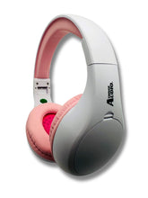 Load image into Gallery viewer, Portable Personal FM Radio Headphones Pull-Out Antenna for Great Reception, Walking, Jogging, Relaxing, School, Talk Radio - Powered by 2AA Batteries (Not Included) (White & Pink)