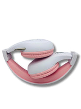 Load image into Gallery viewer, Portable Personal FM Radio Headphones Pull-Out Antenna for Great Reception, Walking, Jogging, Relaxing, School, Talk Radio - Powered by 2AA Batteries (Not Included) (White & Pink)