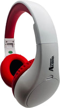 Load image into Gallery viewer, Portable Personal FM Radio Headphones Pull-Out Antenna for Great Reception, Walking, Jogging, Relaxing, School, Talk Radio - Powered by 2AA Batteries (Not Included) (White & Red)