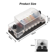 Load image into Gallery viewer, Van 6-Way Fuse Box Stick fuse Block Holder W/Negative Bus fuse block