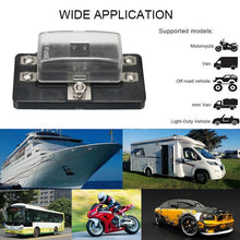 Load image into Gallery viewer, 100A 4 Way Blade Bolt Terminal Fuse Box for Automotive Car fuse box 12V blade fuse holder
