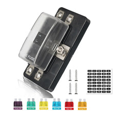 Load image into Gallery viewer, 100A 4 Way Blade Bolt Terminal Fuse Box for Automotive Car fuse box 12V blade fuse holder
