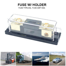 Load image into Gallery viewer, 100A/150A inline ANL Fuse Holder Car Boat Fuse Block Electrical Equipment Bolt-on 80A Fuses Terminal Motor Case Fuse
