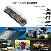 Load image into Gallery viewer, 12-Way Hyflex Protection Circuit Blade Fuses Car Fuse Box Holder Block

