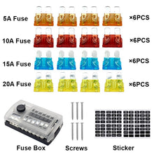 Load image into Gallery viewer, 12 Circuits With Negative High Current 200A Marine Fuse Block Car double positive in and single Negative Fuse Box
