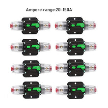 Load image into Gallery viewer, 12V-36V DC 20A 30A 40A 50A 60A Car Truck Audio modification Stereo Amplifier Circuit Breaker Automatic Reset Fuse Holder Switch
