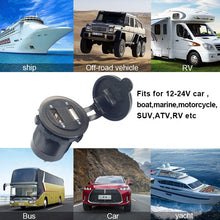 Load image into Gallery viewer, 12V 24V 3.1A fast usb charger with voltage
