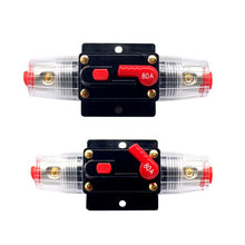 Load image into Gallery viewer, 12V 24V 80A Fuse Holder Car Audio Inline Circuit Breakers
