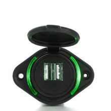 Load image into Gallery viewer, 12V 24V Input 5V 2.1A and 1A Dual Output BUS USB Port Charger Socket with LED Backlight

